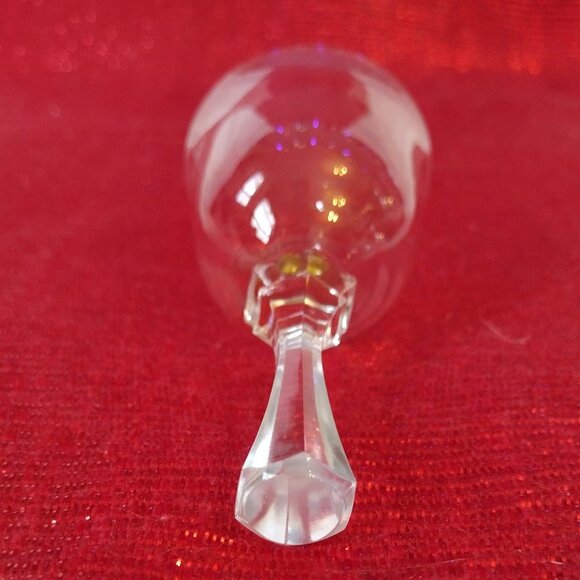 Vintage INTAGLIO Lead Crystal Birthday Bell February with Purple Heart - Picture 3 of 5